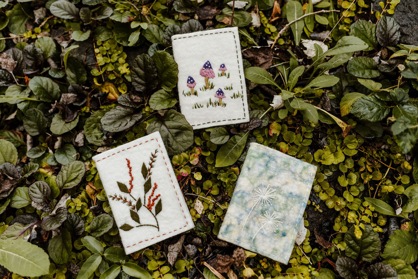 Small Embroidered Felt Journals